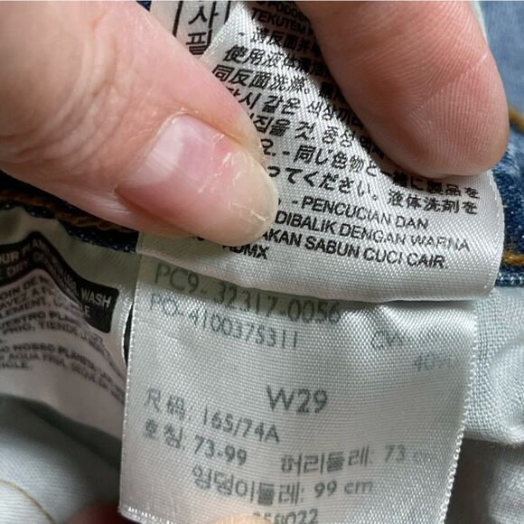 Levi’s 501 Roadside Blues Cut Off Button Fly Shorts 100% Cotton Distressed 29 - Picture 11 of 13